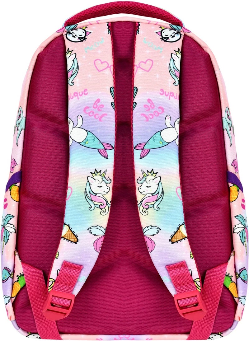 Çantaland 3-Piece Primary School Unicorn Patterned, Girls Lunch Box and Pencil Case School Bag  - Image 3
