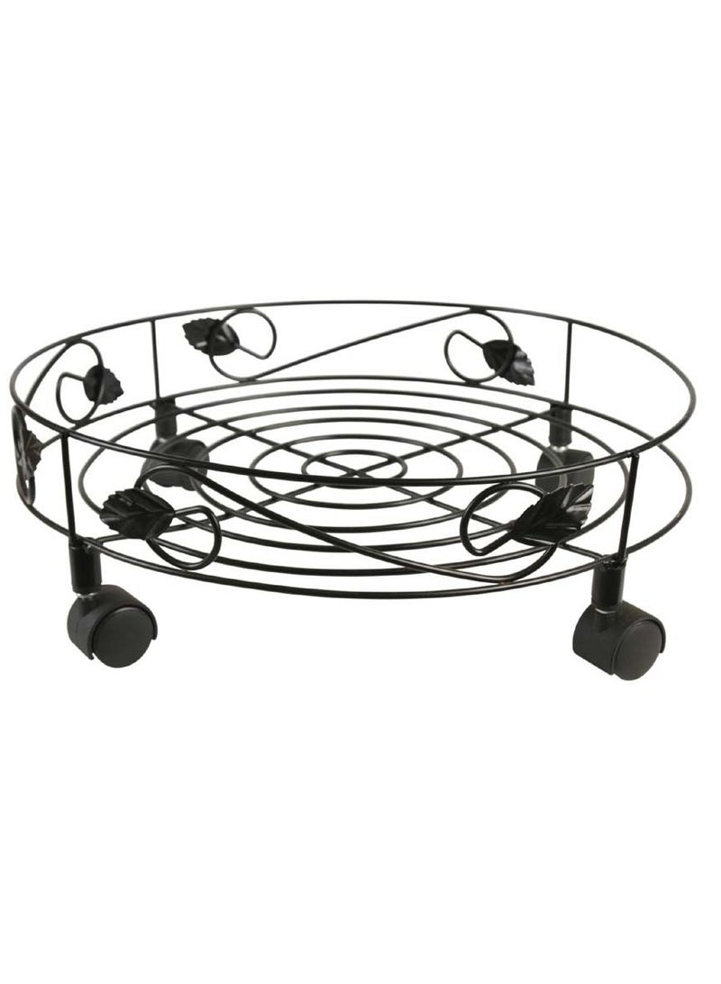 KNP Round Trolley 40cm with Border in Steel Wire VX5157