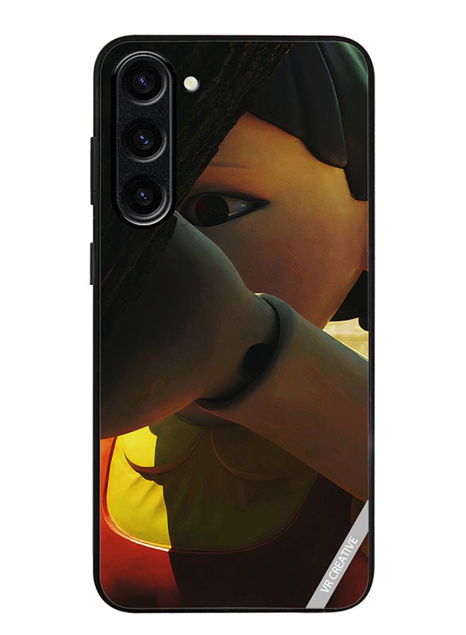 VR CREATIVE Protective Case Cover For Samsung Galaxy S23 Squid Game Girl Statue Design Multicolour - Image 1
