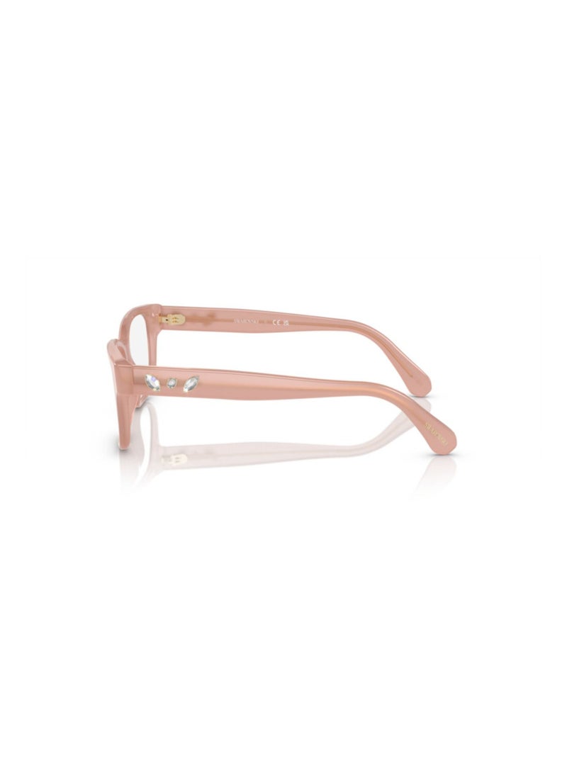 SWAROVSKI Swarovski Woman Square  Eyeglasses- Sk 2007 - Lense Size:52Mm - Opal Pink - Image 2
