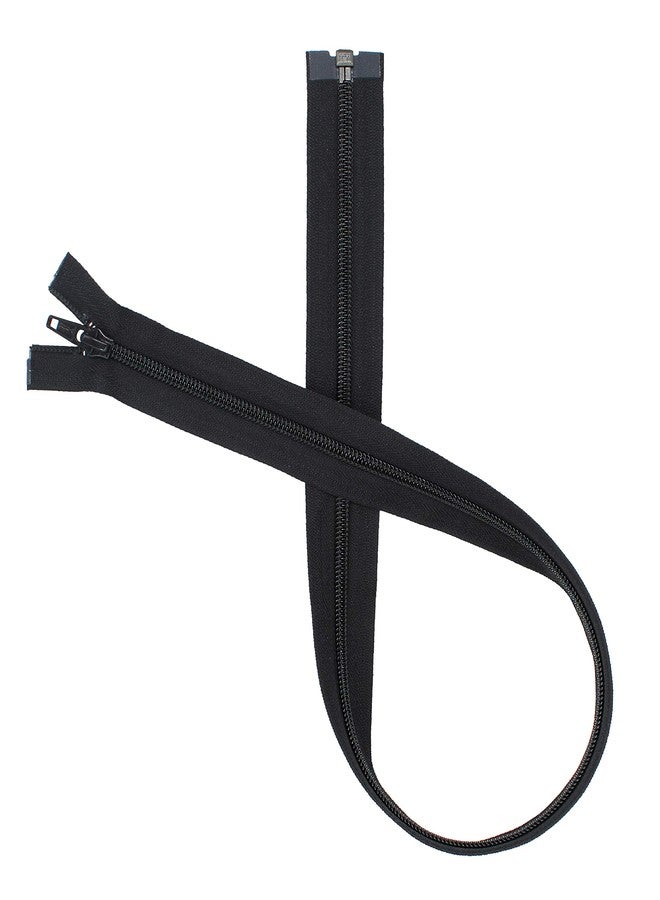 YKK #5 Nylon Coil Separating Zippers - Black 14" (Pack of 1 Zipper) - Image 2