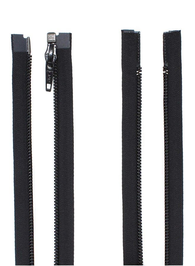 YKK #5 Nylon Coil Separating Zippers - Black 14" (Pack of 1 Zipper) - Image 4