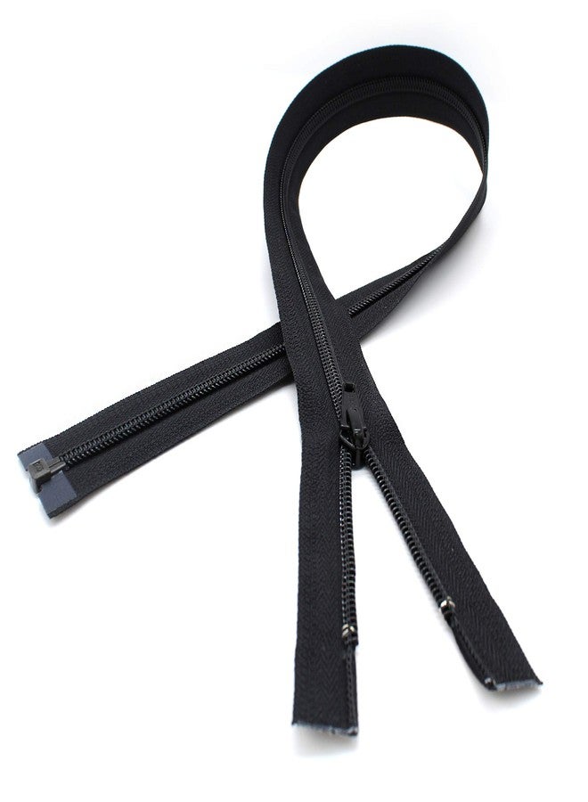 YKK #5 Nylon Coil Separating Zippers - Black 14" (Pack of 1 Zipper) - Image 1
