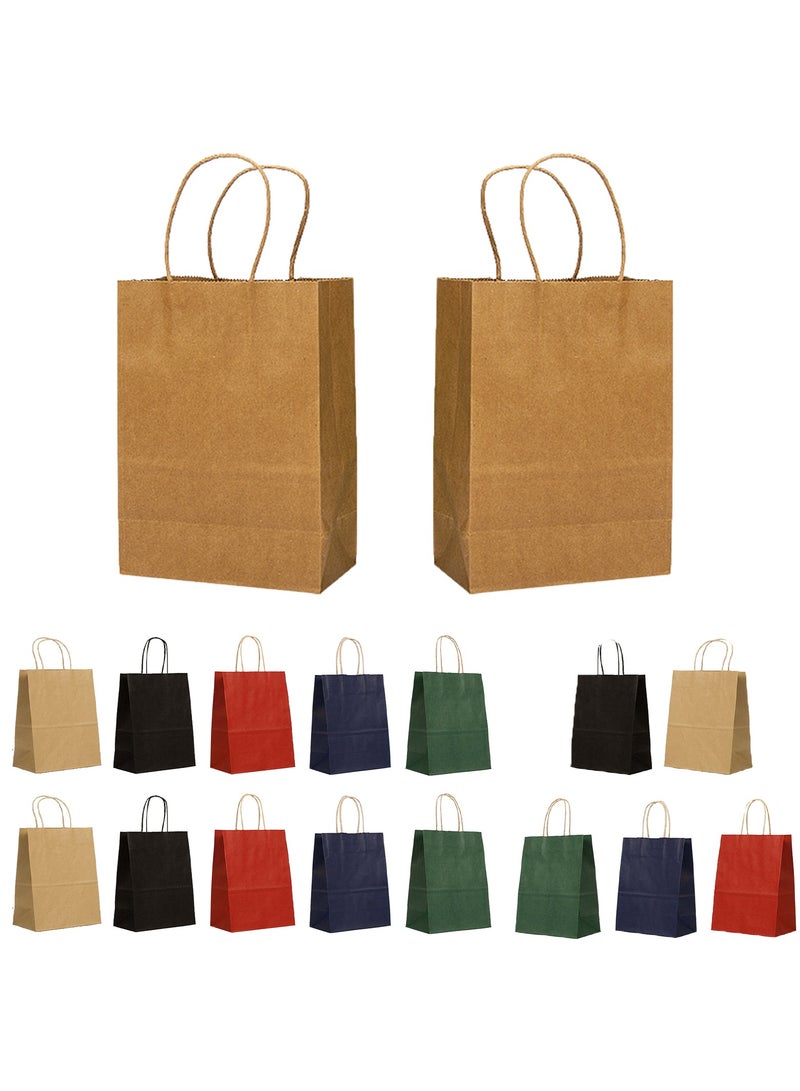 15PCS Kraft Paper Gift Bag Set Gift Bags, Colorful Party Bags for Friends Preschool Teacher, Portable Party Favor Bags for Small Items, Birthday Party Goodie Bags for School Events - Image 1