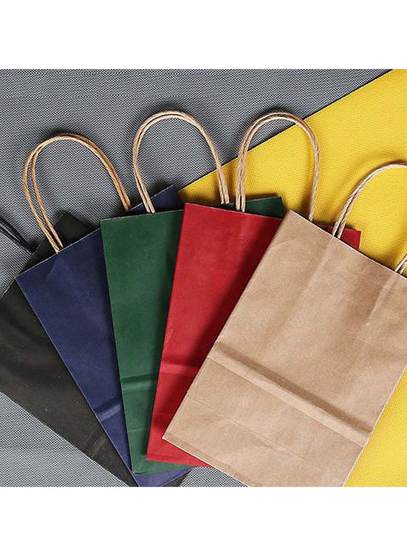 15PCS Kraft Paper Gift Bag Set Gift Bags, Colorful Party Bags for Friends Preschool Teacher, Portable Party Favor Bags for Small Items, Birthday Party Goodie Bags for School Events - Image 5