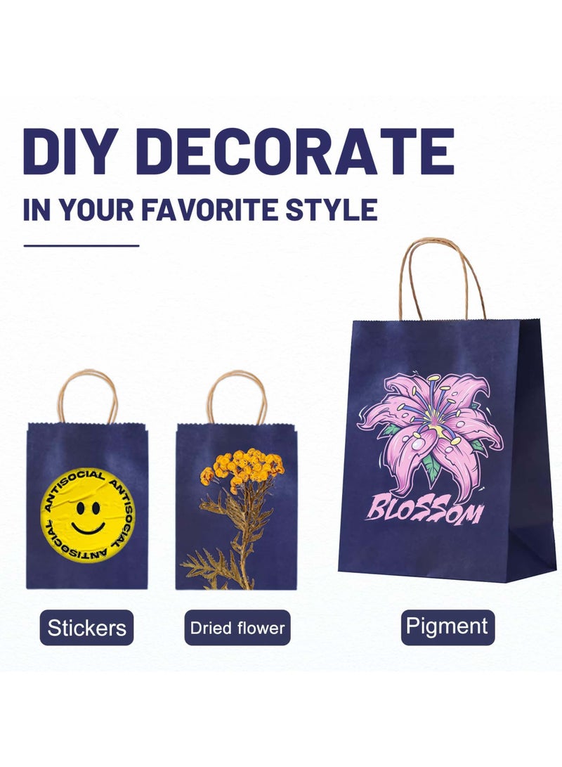 15PCS Kraft Paper Gift Bag Set Gift Bags, Colorful Party Bags for Friends Preschool Teacher, Portable Party Favor Bags for Small Items, Birthday Party Goodie Bags for School Events - Image 4