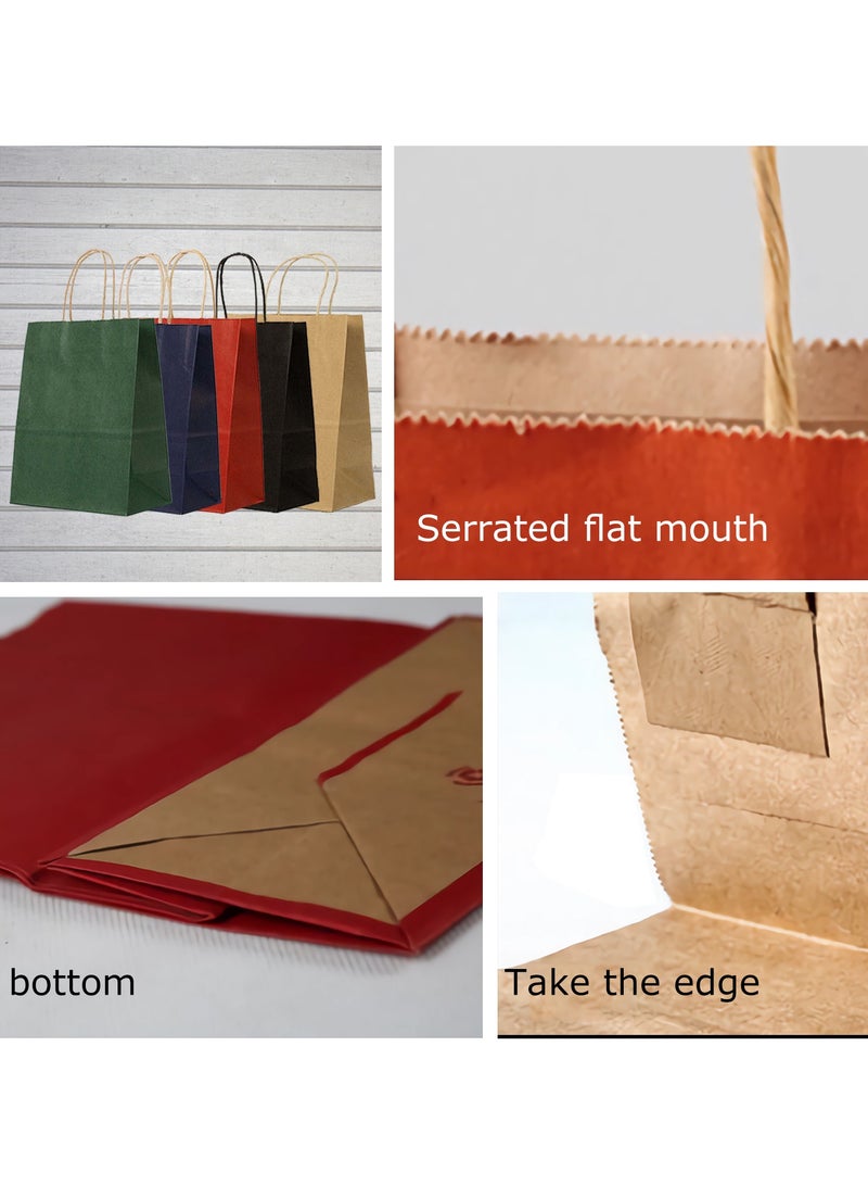 15PCS Kraft Paper Gift Bag Set Gift Bags, Colorful Party Bags for Friends Preschool Teacher, Portable Party Favor Bags for Small Items, Birthday Party Goodie Bags for School Events - Image 3