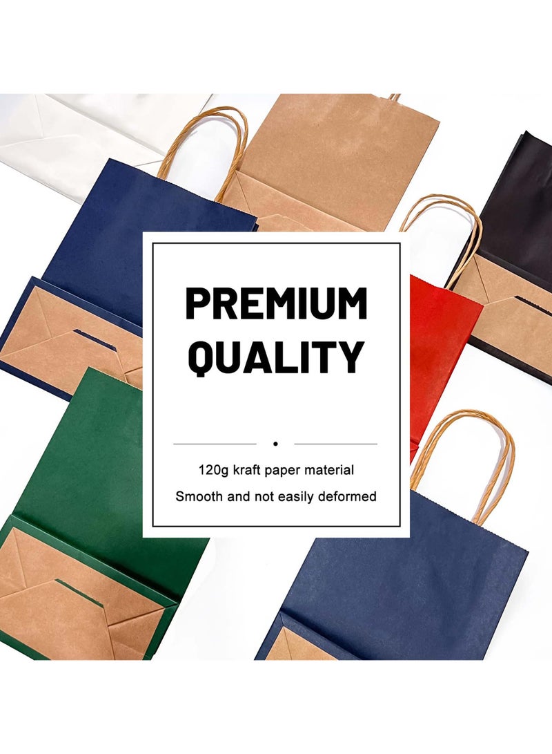 15PCS Kraft Paper Gift Bag Set Gift Bags, Colorful Party Bags for Friends Preschool Teacher, Portable Party Favor Bags for Small Items, Birthday Party Goodie Bags for School Events - Image 2