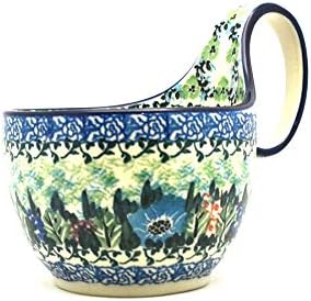 Polish Pottery Gallery Polish Pottery Loop Handle Bowl  Unikat Signature U4572  - Image 1