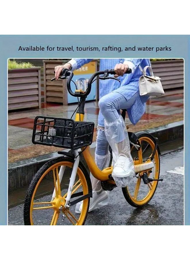 White Transparent PVC Rain Boots Cover 10pcs Waterproof Outdoor - Image 3