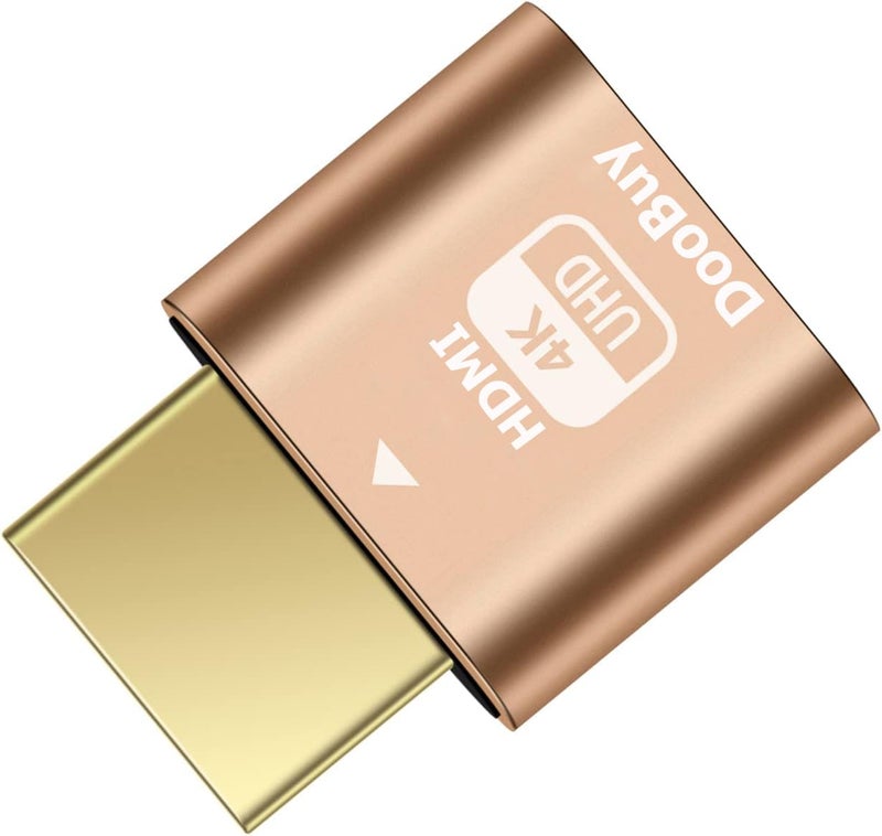 DooBuy 4K HDMI Dummy, HDMI Adapter Plug Virtual Monitor Display Emulator, Headless Display Adapter Supports up to 3840x2160@60Hz, 1080@120Hz DVI EDID Emulator. - Image 1