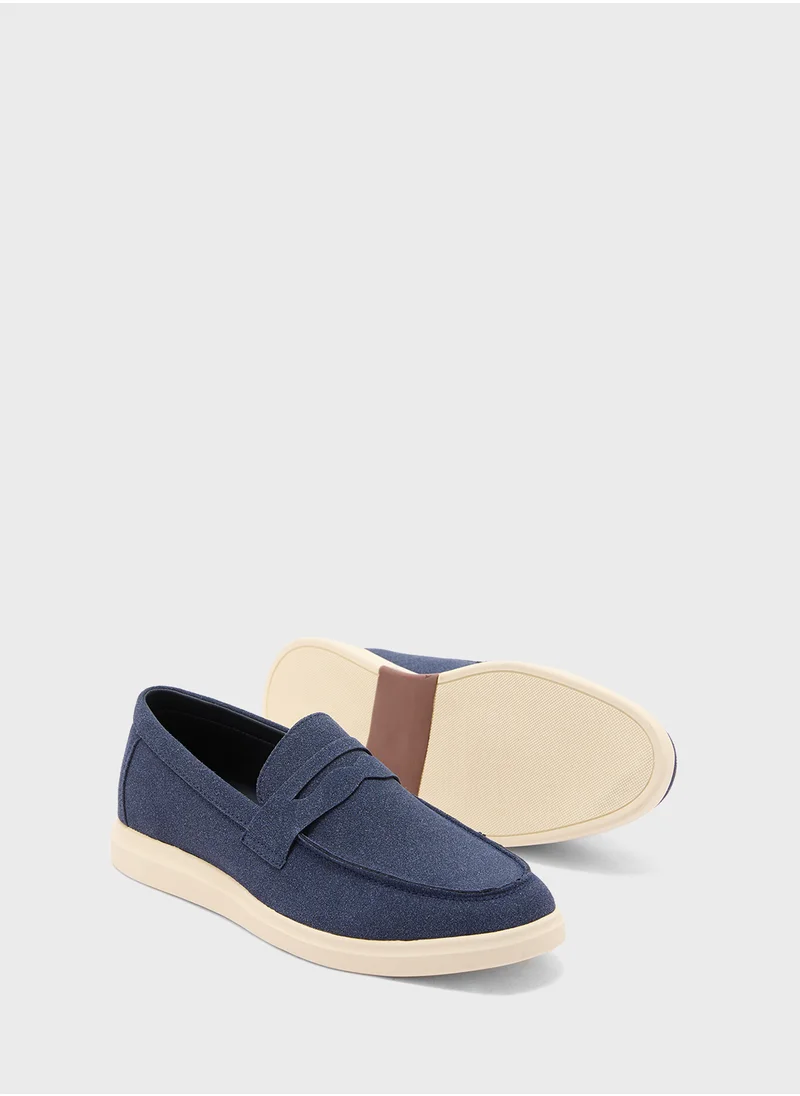 Robert Wood Smart Casual Suede Slip Ons