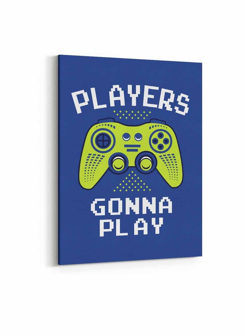 LOWHA Framed Canvas Wall Art Stretched Over Wooden Frame, Players Gonna Play Gaming Painting, For Home, Living Room, Office Decor  - Image 4