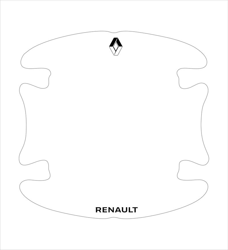 BIG FLAG CARMARK 2D Skin Type Transparent Car Door Handle Cup Scratch Guard Sticker Universal for Specific Brand (Pack of 4) (2DDRVAR) (Renault) - Image 1