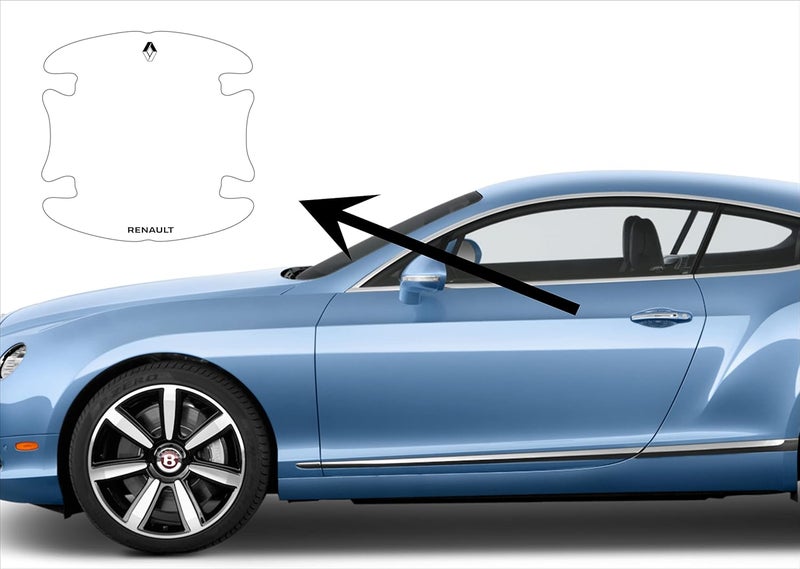 BIG FLAG CARMARK 2D Skin Type Transparent Car Door Handle Cup Scratch Guard Sticker Universal for Specific Brand (Pack of 4) (2DDRVAR) (Renault) - Image 2