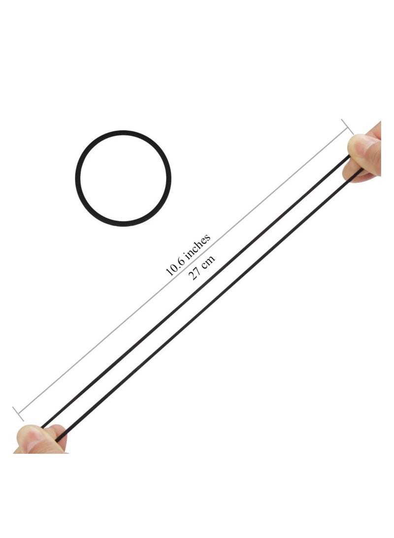 ORiTi 120 Pieces Black Hair Ties for Thick and Curly Hair Ponytail Holders Hair Elastic Band for Women or Men 4mm - Image 3