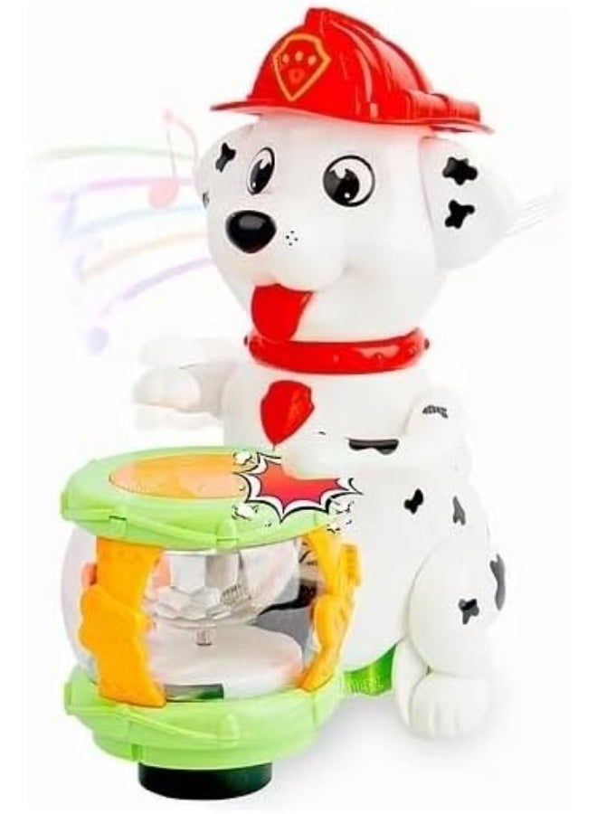 لعبة موسيقية بنمط كلب وطبلة مع صوت ومؤثرات ضوئية، لعبة بامب اند جو للأطفال الصغار والبنات والأولاد