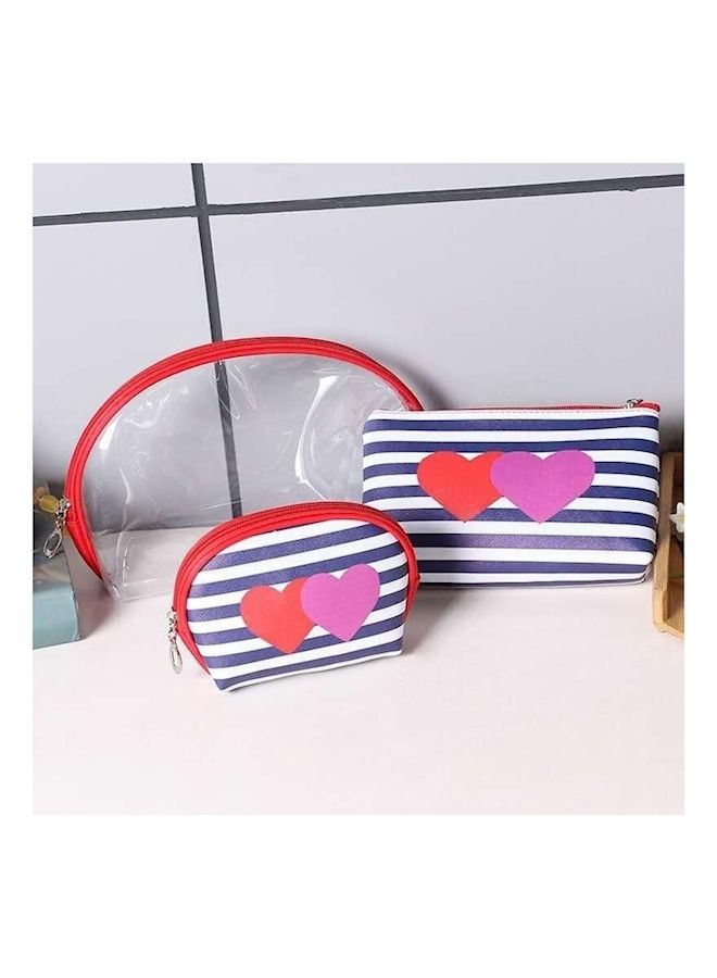 NIBEMINENT Pack Of 3 Travel Cosmetic Makeup Bag Multicolour