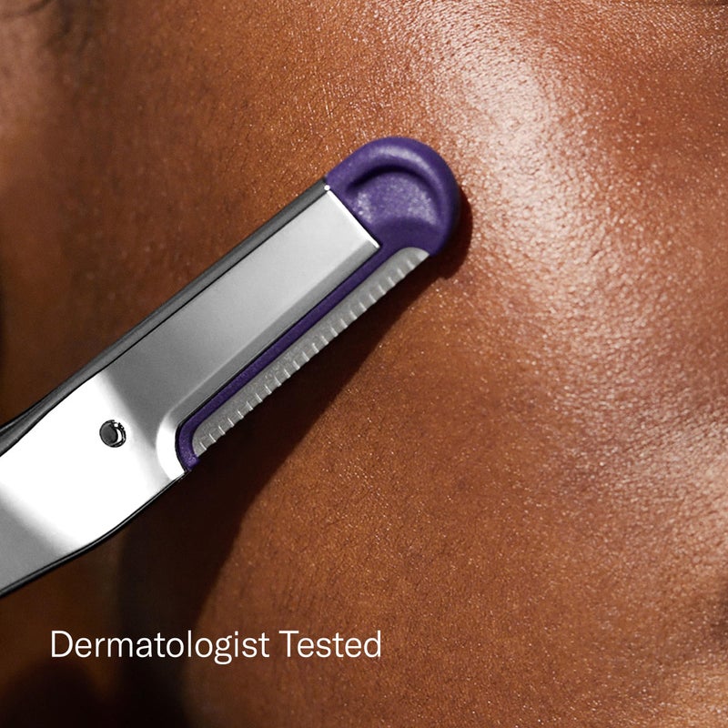 Flamingo مجموعة شفرات ديرما بلينغ من فلامينغو، مزيل شعر الوجه للنساء، تتضمن 1 مقبض ديرما بلينغ مع غطاء الشفرة و 4 شفرات قابلة للتجديد - Image 2