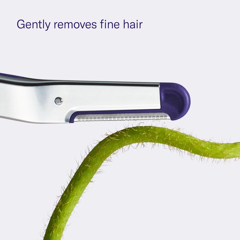 Flamingo مجموعة شفرات ديرما بلينغ من فلامينغو، مزيل شعر الوجه للنساء، تتضمن 1 مقبض ديرما بلينغ مع غطاء الشفرة و 4 شفرات قابلة للتجديد - Image 3