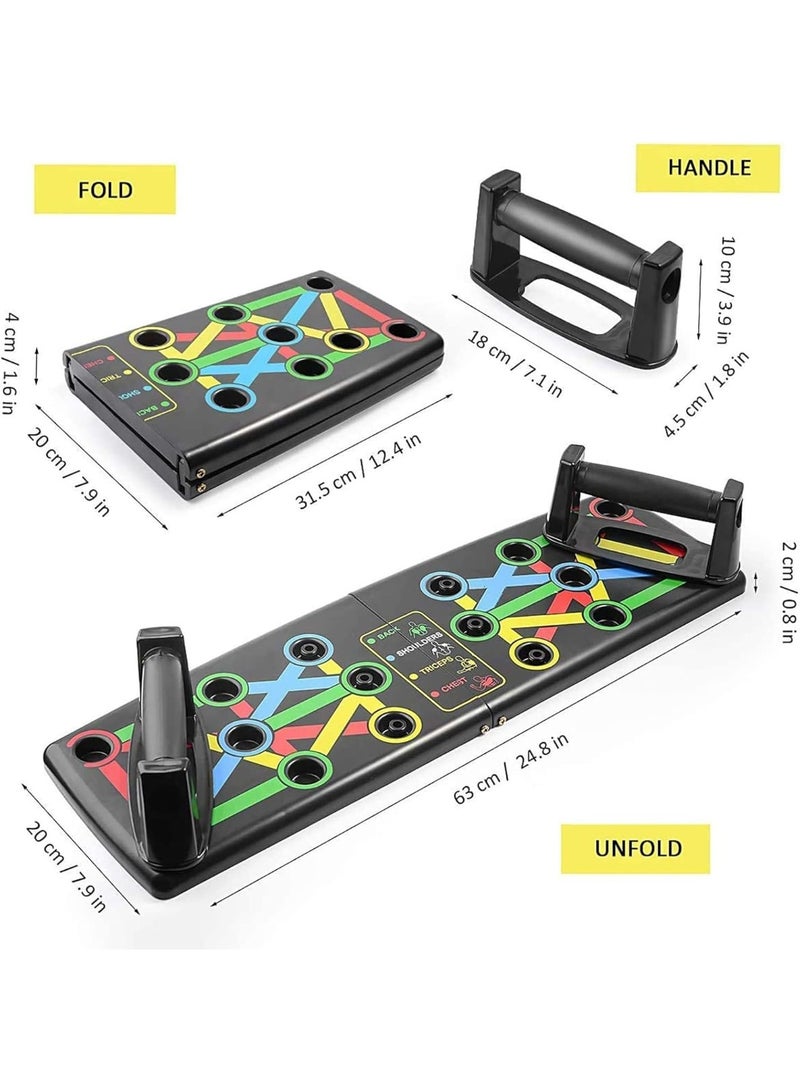 قابل للطي دفع فوق رف المجلس مع مقبض لتدريب العضلات, أشكال فعالة, مدرب ذراع, متعددة الوظائف مجلس العضلات, دفع فوق المقبضات, دفع فوق المجلس - Image 5