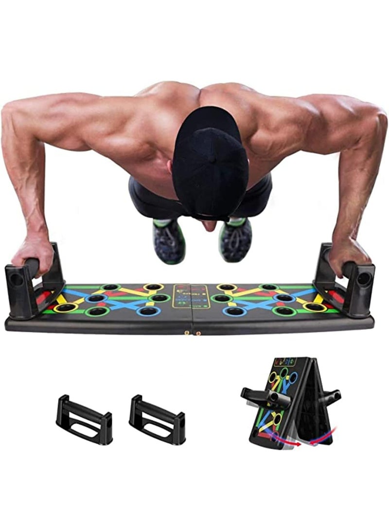 قابل للطي دفع فوق رف المجلس مع مقبض لتدريب العضلات, أشكال فعالة, مدرب ذراع, متعددة الوظائف مجلس العضلات, دفع فوق المقبضات, دفع فوق المجلس - Image 1