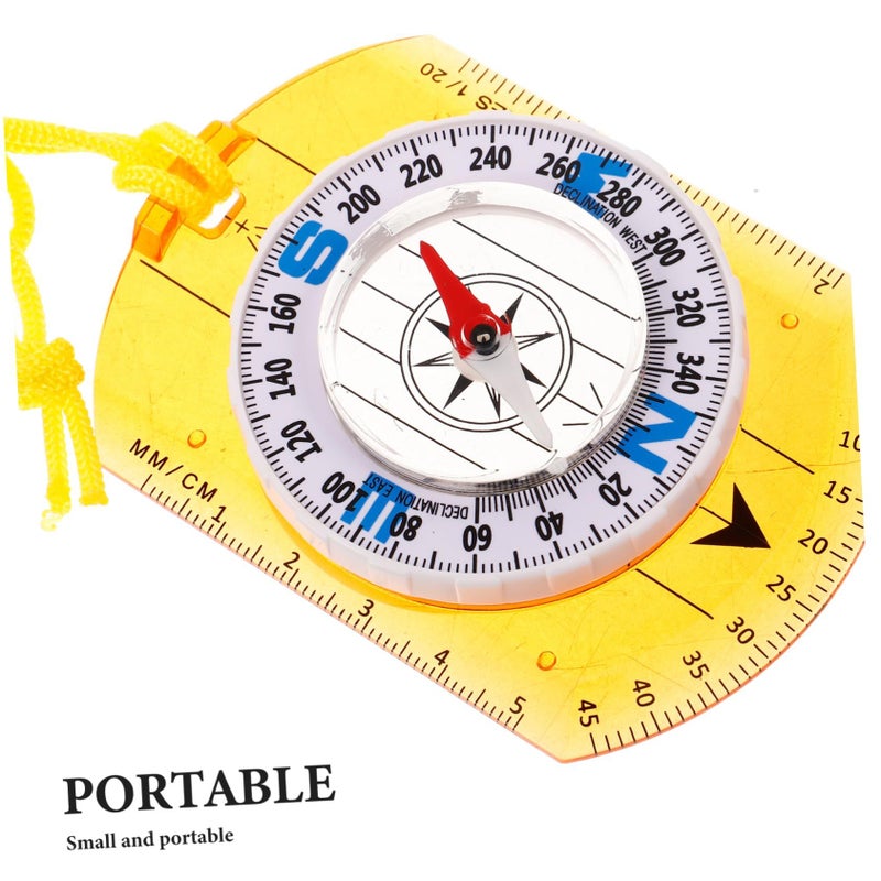 Mini Orienteering Compass Ruler Navigation Pointer For Hiking Camping Lightweight - Image 4