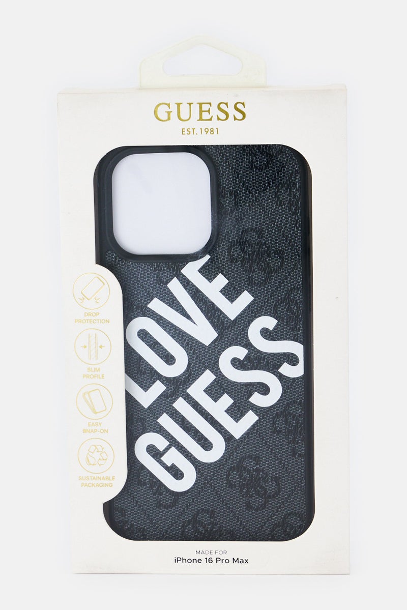 GUESS iPhone 16 Pro Max Brand Logo Protective Case, Black - Image 2