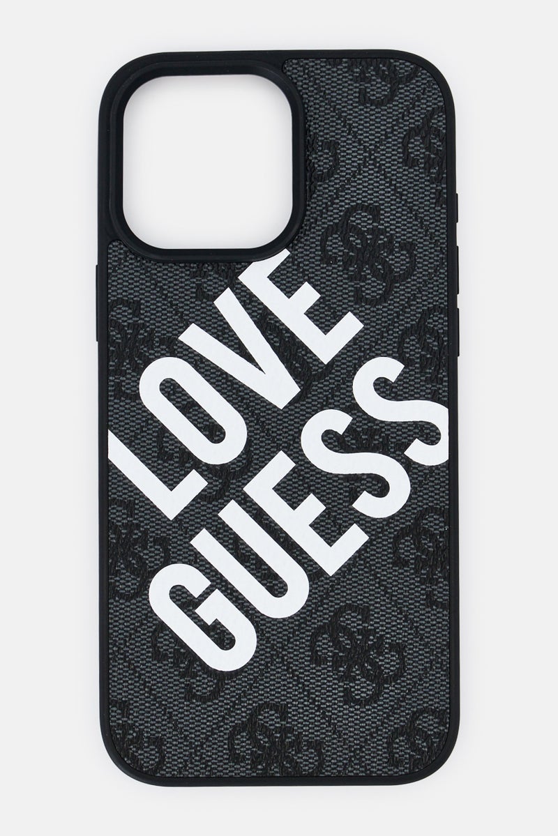 GUESS iPhone 16 Pro Max Brand Logo Protective Case, Black - Image 1