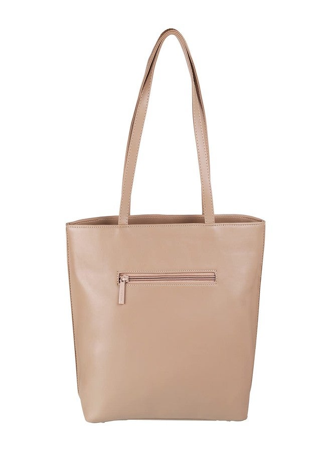 Metro Womens Synthetic Beige Shoulder Bag (One Size) - Image 4