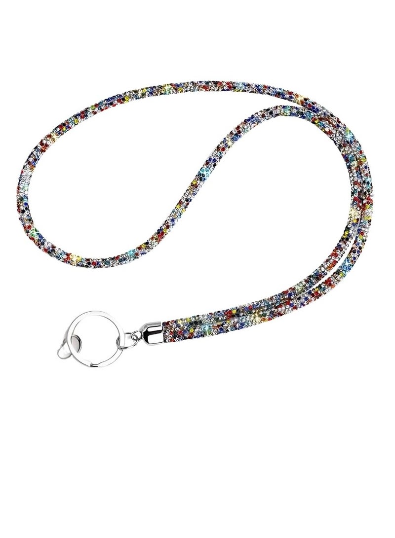 Phone Crossbody Lanyard, Crystal Phone Lanyard with Full Rhinestone Bling Glitter, Bling Phone Strap for Most Phone, iPad, Handbag,Wallet, Phone Neck Holder for Women ( Multi Color ) - Image 1