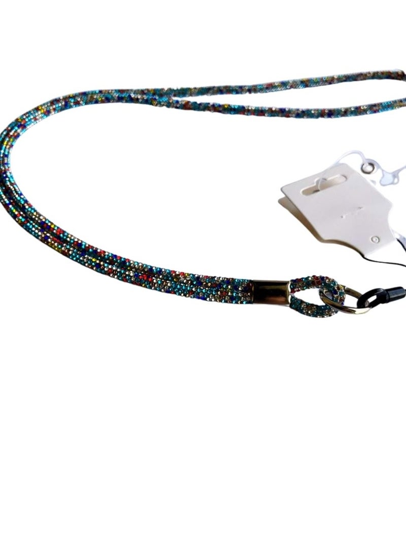 Phone Crossbody Lanyard, Crystal Phone Lanyard with Full Rhinestone Bling Glitter, Bling Phone Strap for Most Phone, iPad, Handbag,Wallet, Phone Neck Holder for Women ( Multi Color ) - Image 5
