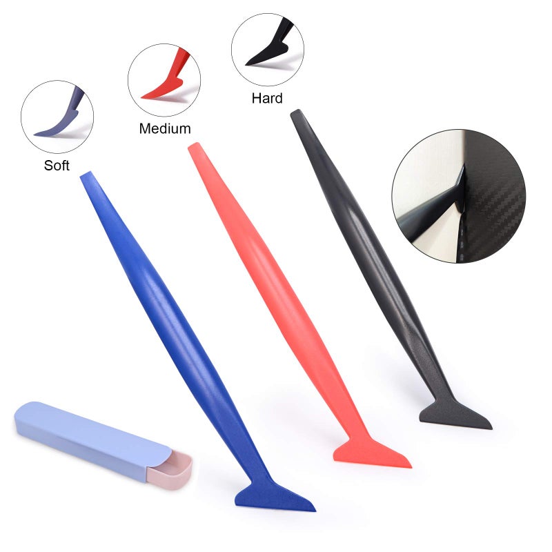 FOSHIO Window Tint Vinyl Wrap Tool Kit with 5M Knife Tape, Felt Squeegee, Micro Squeegee, Wrap Magnets Holders, Gloves, Safety Cutter, Utility Knife, Plastic Razor Blades Vinyl Application - Image 4
