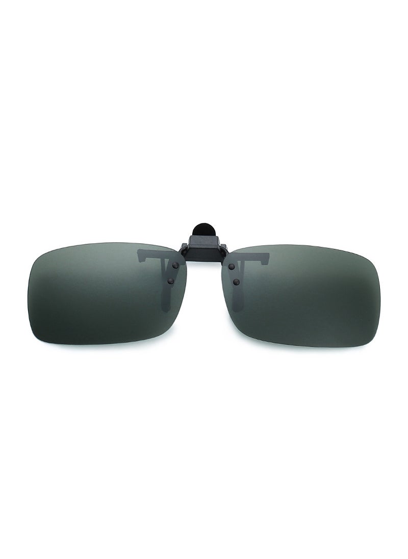 Polarized Clip-On Sunglasses Unisex Lightweight Large Green Film
