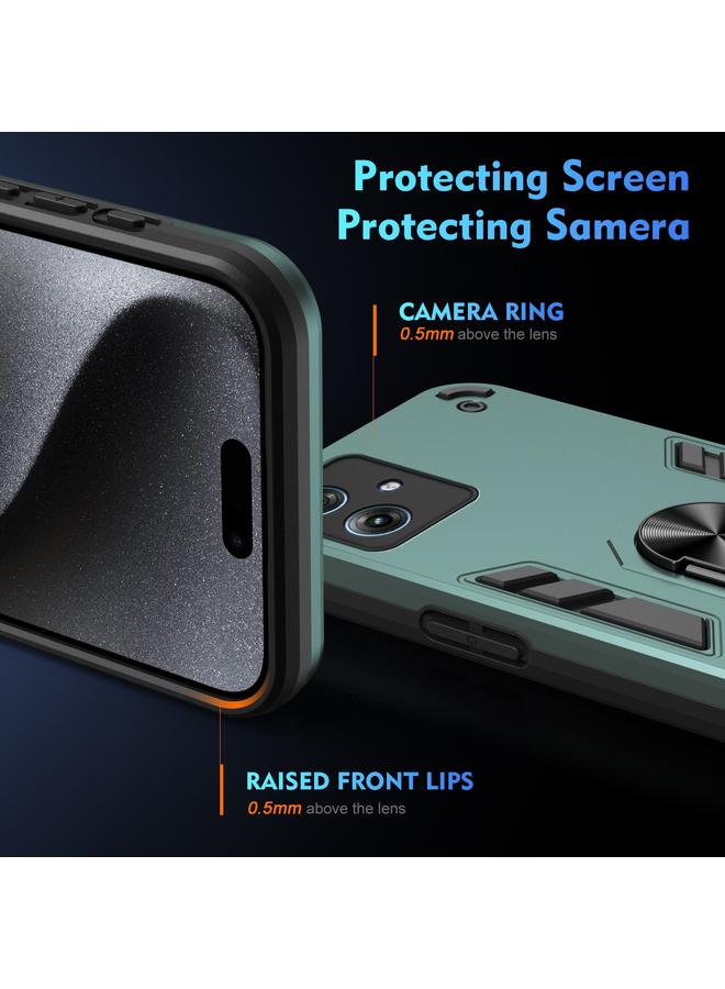S-TOP Case For Motorola Moto G 2023 5G Shockproof Metal Ring Holder Phone Case - Image 3