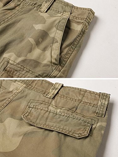 AKARMY Men's Camo Cargo Shorts Outdoor Multi-Pocket Cotton Casual Shorts with No Belt 8062 C34 Retro Camo Thin 36 - Image 4