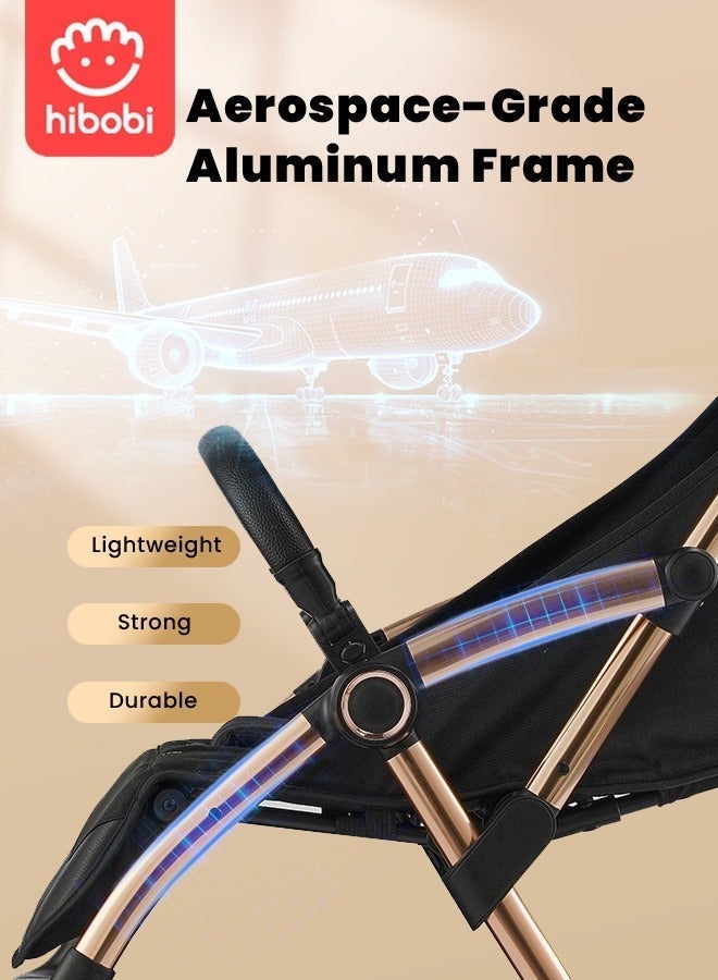 hibobi Travel Stroller with Light Premium Design — Comfort That Travels With You, From Trunk to City Streets - Image 4