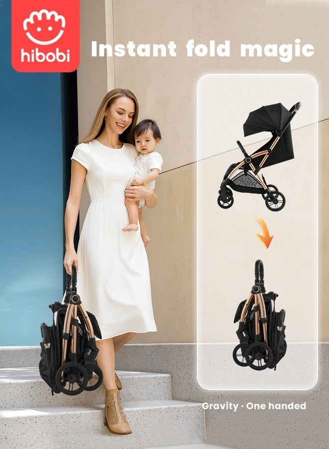 hibobi Travel Stroller with Light Premium Design — Comfort That Travels With You, From Trunk to City Streets - Image 2
