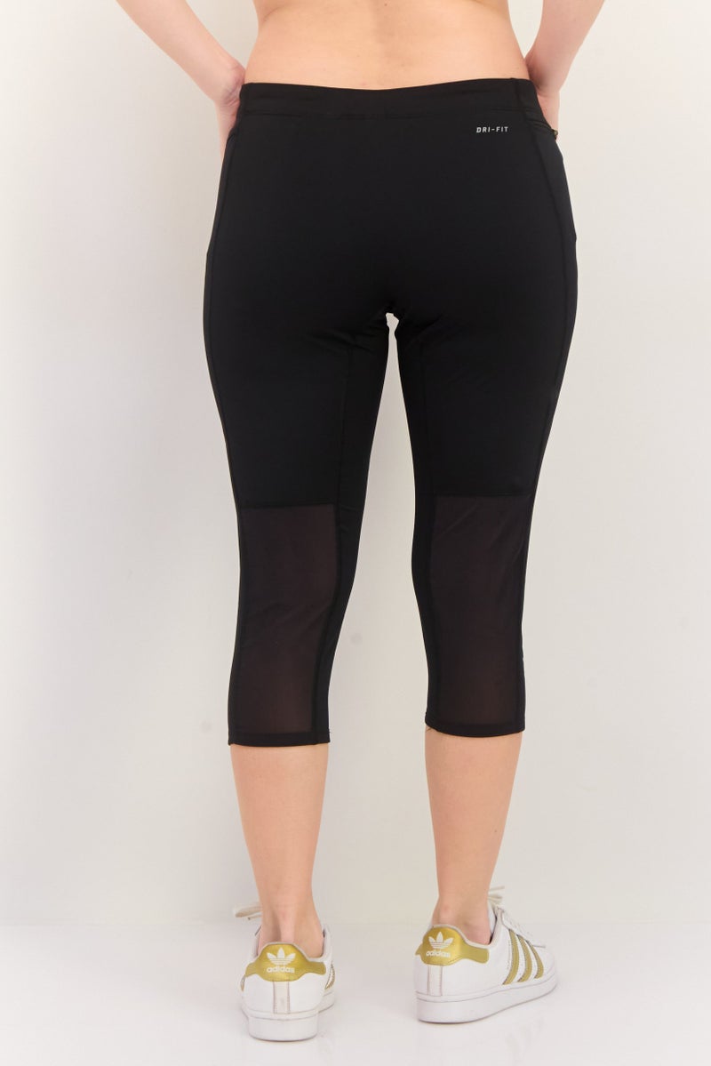 Nike Women Tight Fit Crop Training Leggings, Black - Image 3
