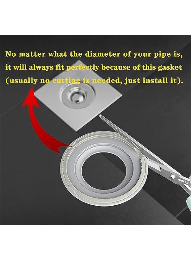 2 PCS Shower Floor Drain Backflow Preventer, Sewer Core Anti-Odor Plug, Drain Backflow Preventer Shower Drain Cover Stopper, Suitable for Kitchen Bathroom Laundry (1.26-2.95 in) - Image 5