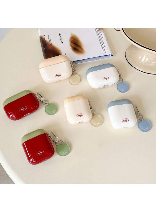 Loquat For AirPods1/2/34 Generation For Apple AirPods Pro2 Simple Wireless Bluetooth Headphone Case-Color:Simple White And Blue-Applicable Models:Universal For Airpods 1/2 Generation - Image 2