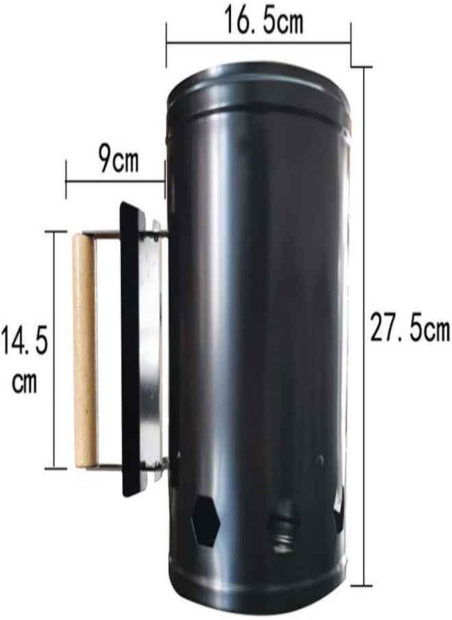 AKDC Bestomz 2Pcs Chimney Starter, Charcoal Starter, Fire Starter, Coal Lighter, With Wood Safety Handle, Barbecue Coal Chimney Starter, Chimney Barbecue  - Image 3