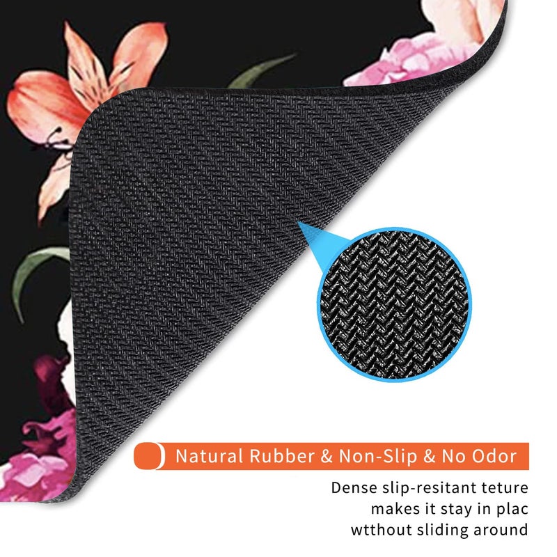 Armanza Square Mouse Pad Pretty Peony Flower, Personalized Premium-Textured Custom Mouse Mat Design, Washable Mousepad Cloth, Non-Slip Rubber Base Computer Mouse Pads for Wireless Mouse - Image 5