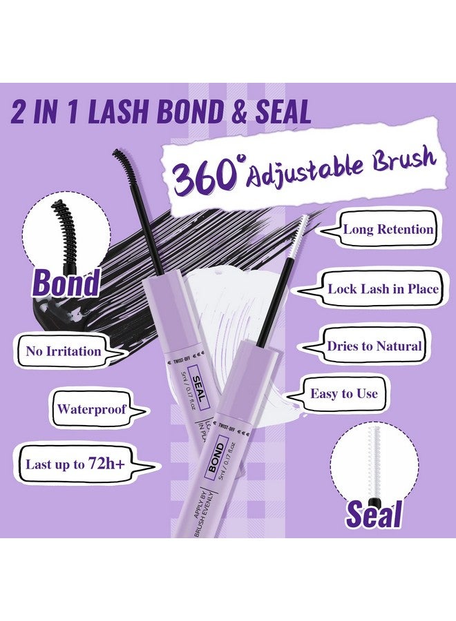 B&qaugen Lash Extension Kit with Spikes 10-16mm Eyelash Extension Kit Multi-Type Lash Clusters Kit with Bottom Lashes, 7D Wispy Spikes Fans, 30D+40D Clusters, Bond & Seal, Lash Tweezer (spike-30D40D) - Image 5