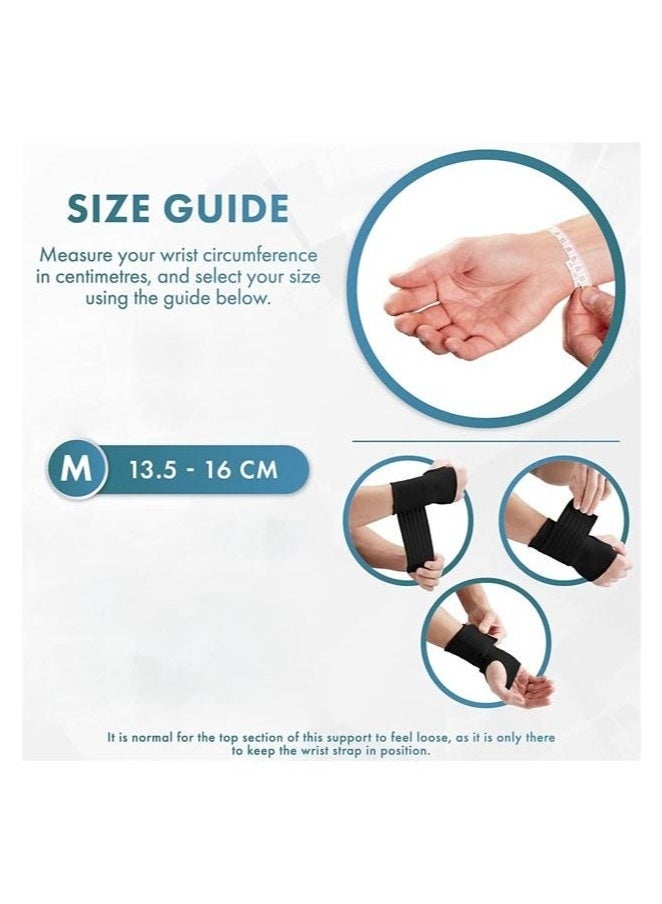 2Pcs Wrist Hand Brace Elastic Support with Adjustable Strap Ideal for Carpal Relief Tendonitis Sprains Injury or Sports Use no Metal bar Without inhibiting Flexibility Left Right Black - Image 4