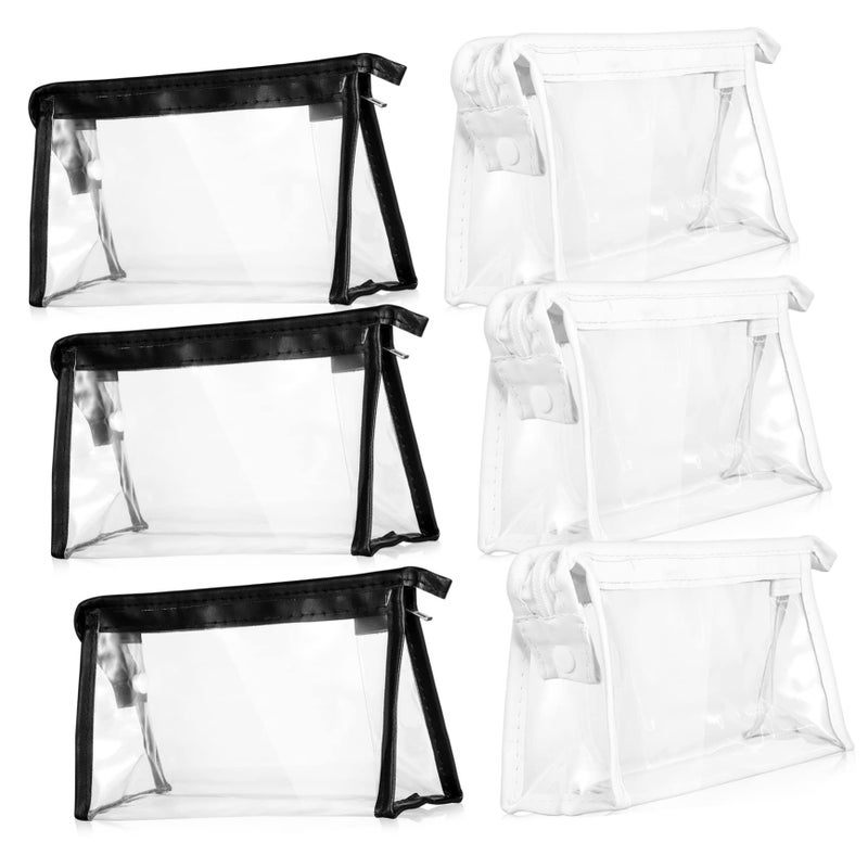 Clear PVC Toiletry Organizer Set Of 6 Travel Makeup Storage Easy Clean Multipurpose - Image 2
