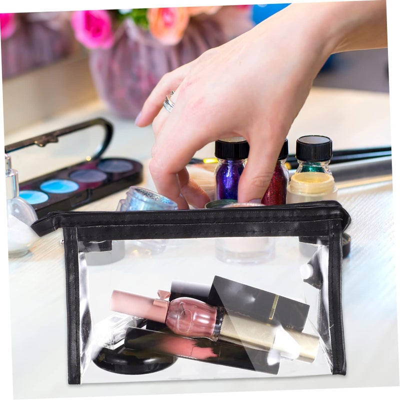 Clear PVC Toiletry Organizer Set Of 6 Travel Makeup Storage Easy Clean Multipurpose - Image 5