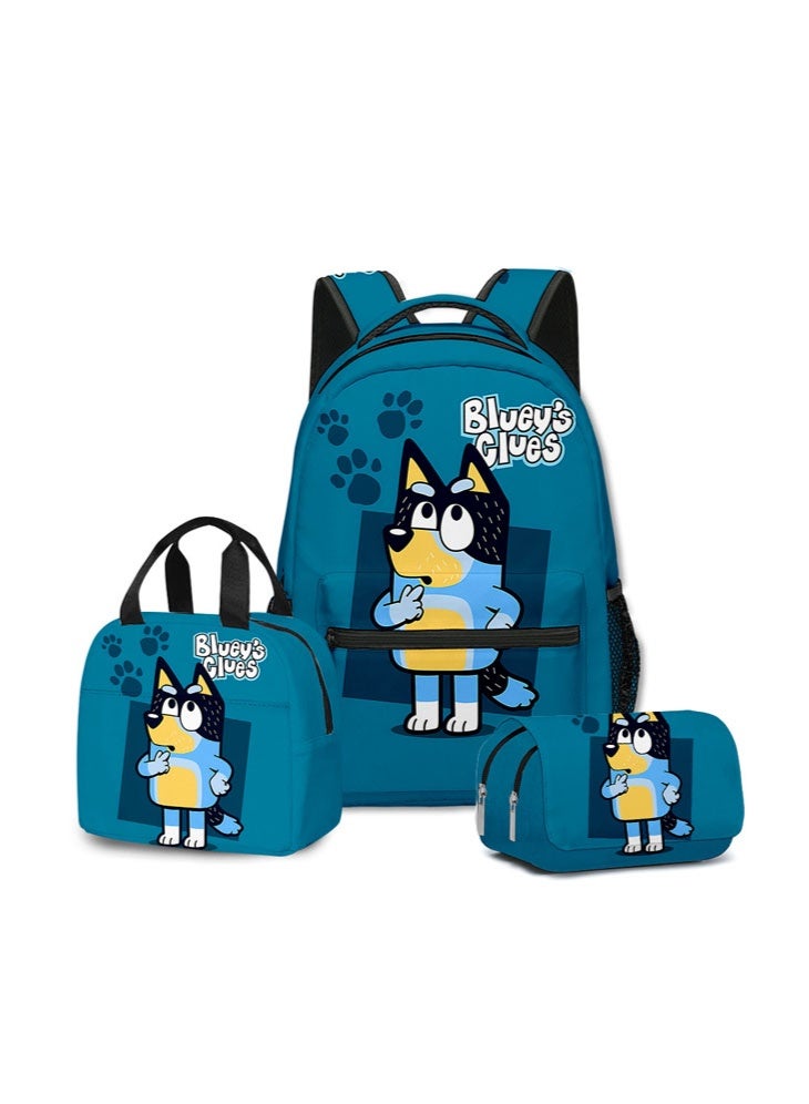 Bluey backpack pencil case satchel three-piece suit men and women leisure sports travel backpack student school backpack - Image 1