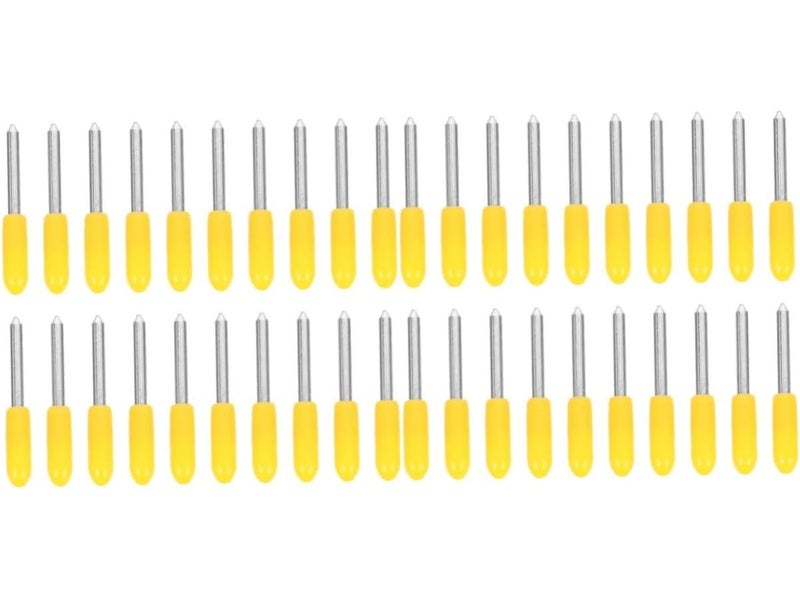 2 Yellow Black Cutting Blades 2.3 X 0.2 Cm For Cutting Plotter Compatible For Precision Crafting Engraving 2pcs - Image 1