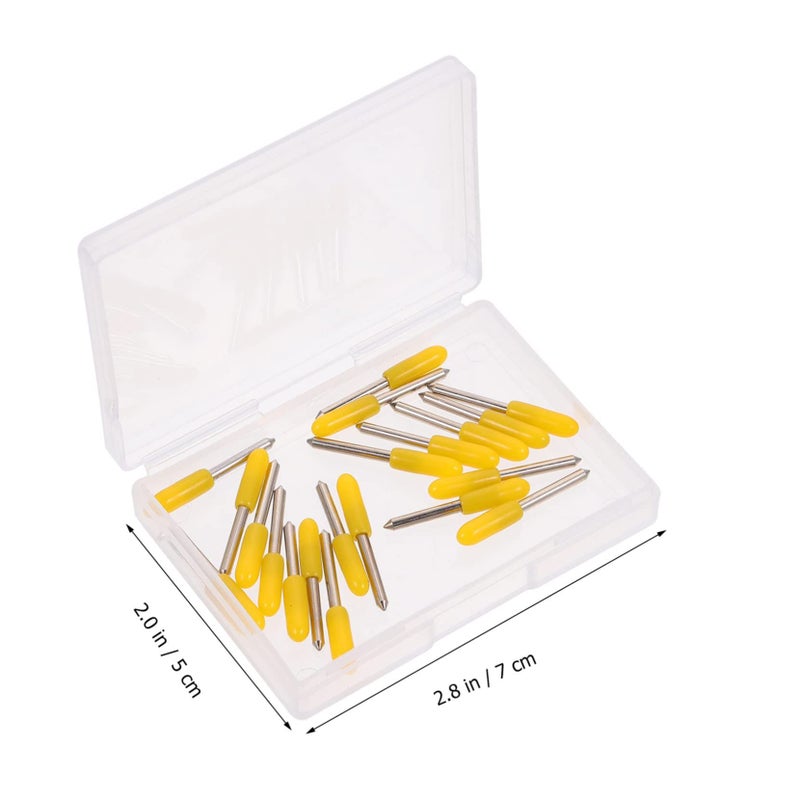 2 Yellow Black Cutting Blades 2.3 X 0.2 Cm For Cutting Plotter Compatible For Precision Crafting Engraving 2pcs - Image 3